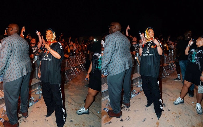 ریحانا روسری ۱۲ میلیارد تومانی بر سر کرده است.