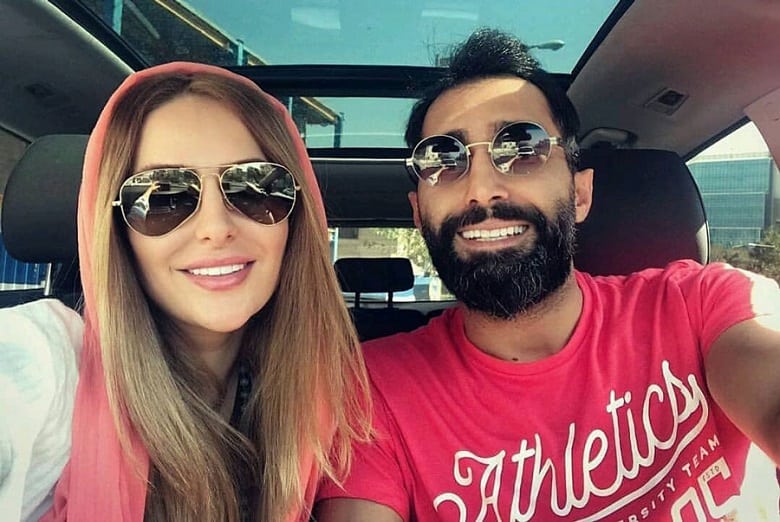 سمانه پاکدل و هادی کاظمی در خودرو گرانقیمتشان عشق و حال کردند.