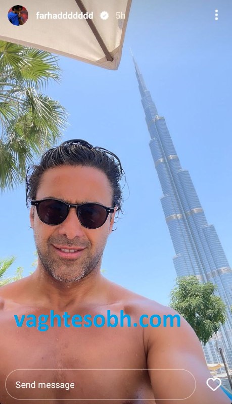 عکس/ ژست عجیب و عریان فرهاد مجیدی در دبی همه را شوکه کرد