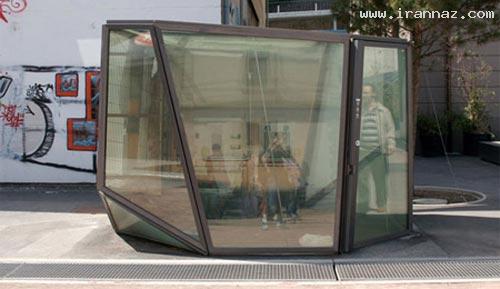 توالت عمومی شیشه ای و نمایان در وسط خیابانهای سوئیس/ عکس