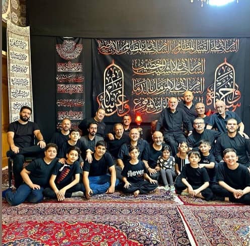 مهران غفوریان و دخترش در هیئت+عکس