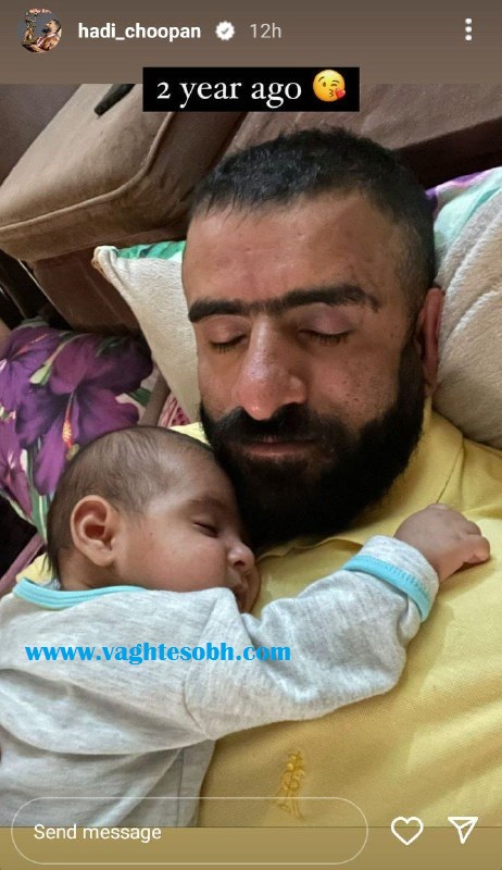 عکس/ وقتی هادی چوپان در خواب از خودش عکس می گیرد!