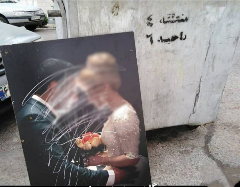 عکس خصوصی عروس و داماد بعد طلاق در این جای عجیب دیده شد/ تصویر